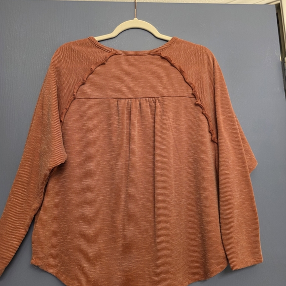 Madison Terracotta Long Sleeve Top - Picture 2 of 4